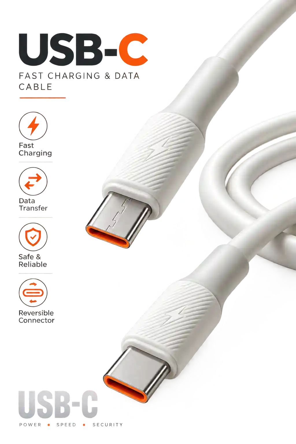 کابل شارژ سریع دو سر تایپ سی سیلیکونی ۲.۴ آمپر مدل C 0014 (Silicone Wire C 0014 C to C Data Cable 2.4A) — تصویر 3