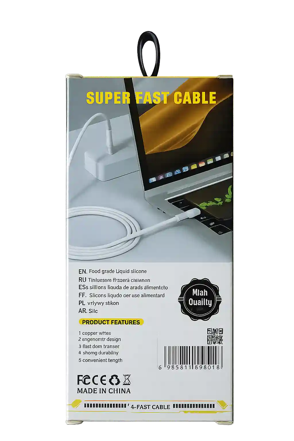 کابل شارژ سریع یو اس بی به تایپ سی ۱۲۰ وات مدل T-004 (Super Fast Cable Quick 120W T-004 USB-A to Type-C) — تصویر 4