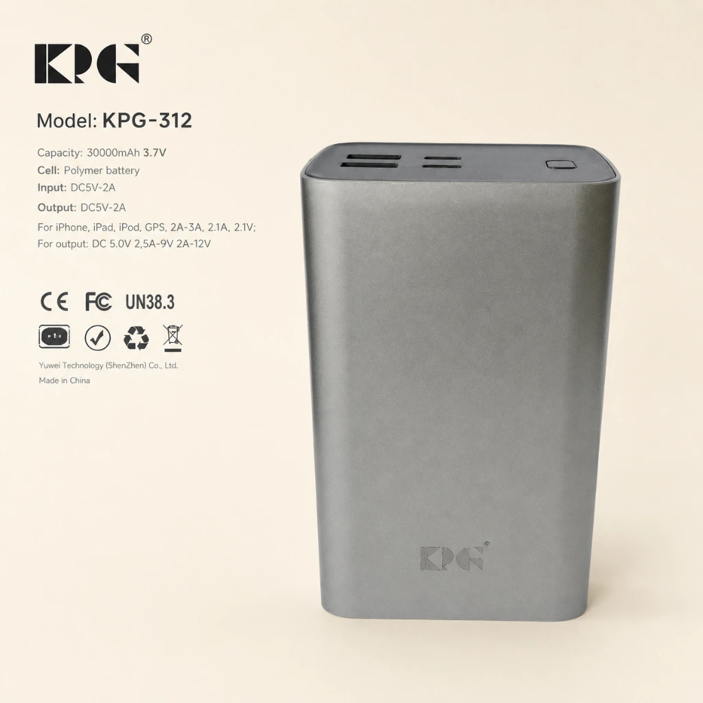 پاوربانک ۳۰۰۰۰ میلیآمپر مدل KPG-312 — تصویر 2
