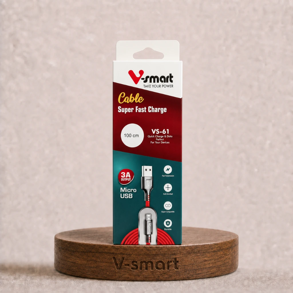 کابل شارژ و دیتا V-smart مدل VS-61 (USB به Micro USB)
