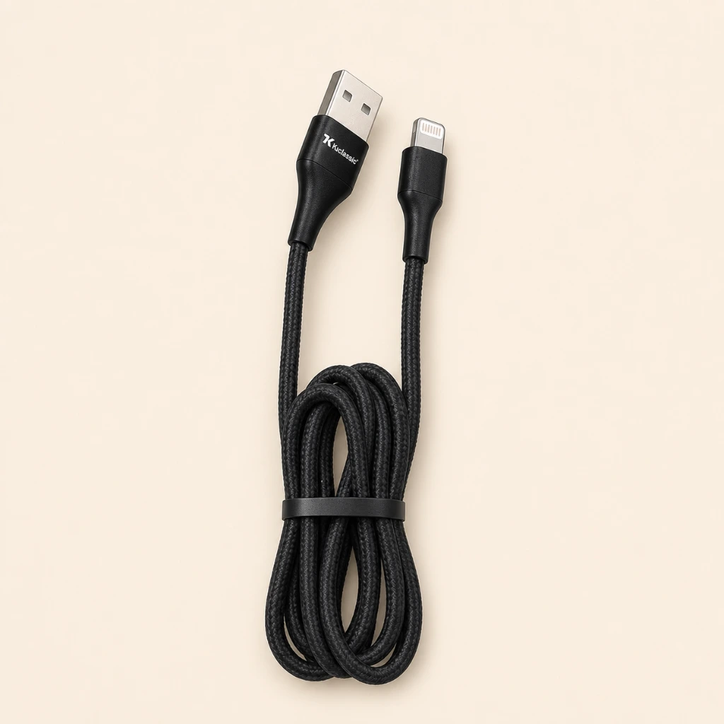کابل شارژ سریع آیفون کوکلاسیک مدل Q14-I طول ۱ متر — تصویر 3