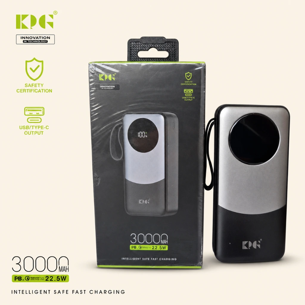 پاوربانک ۳۰۰۰۰ میلیآمپر KPG مدل PB02 — تصویر 2