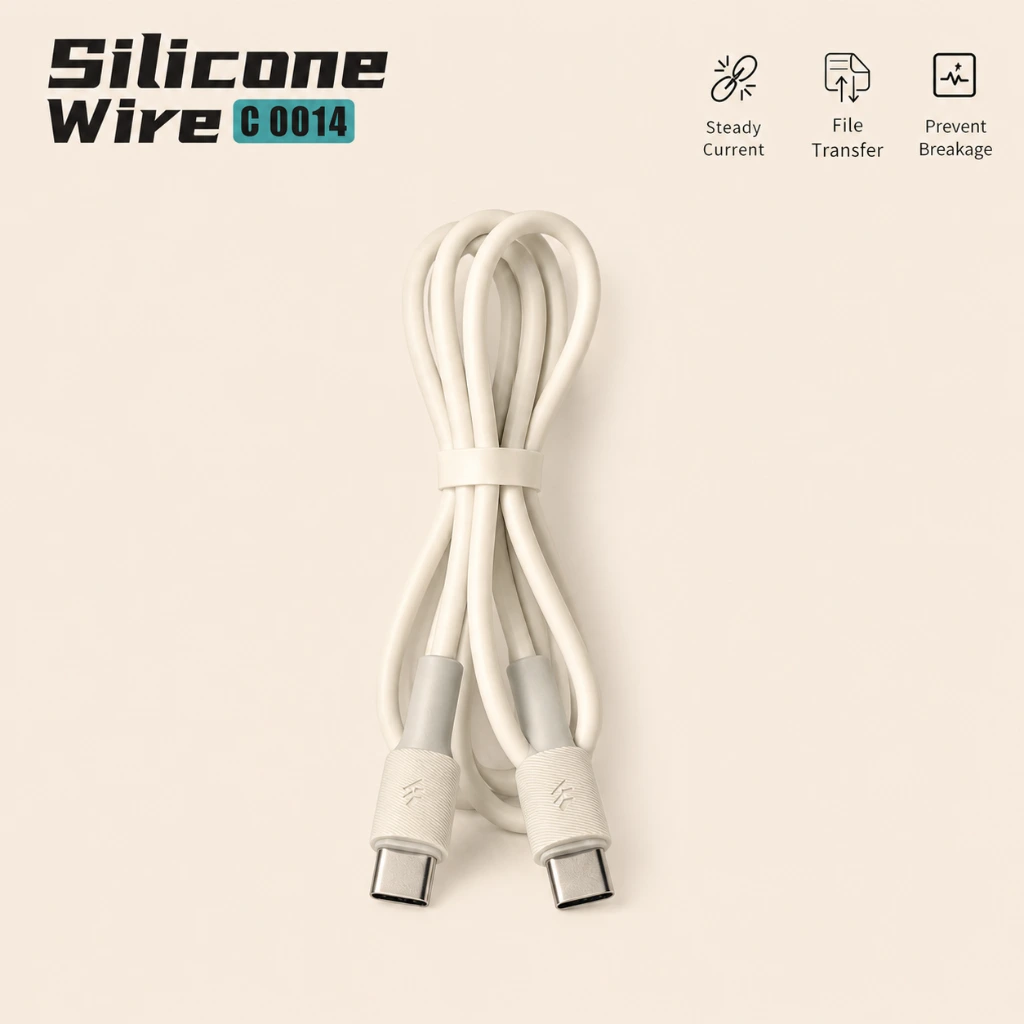کابل دیتا و شارژر مدل Silicone Wire C0014 — تصویر 3