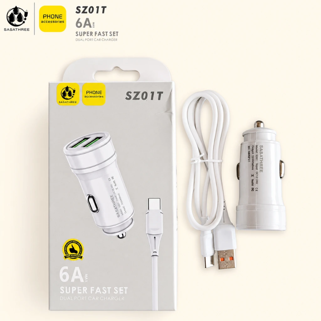 شارژر فندکی دو پورت مدل SZ011 (Super Fast Set) — تصویر 2