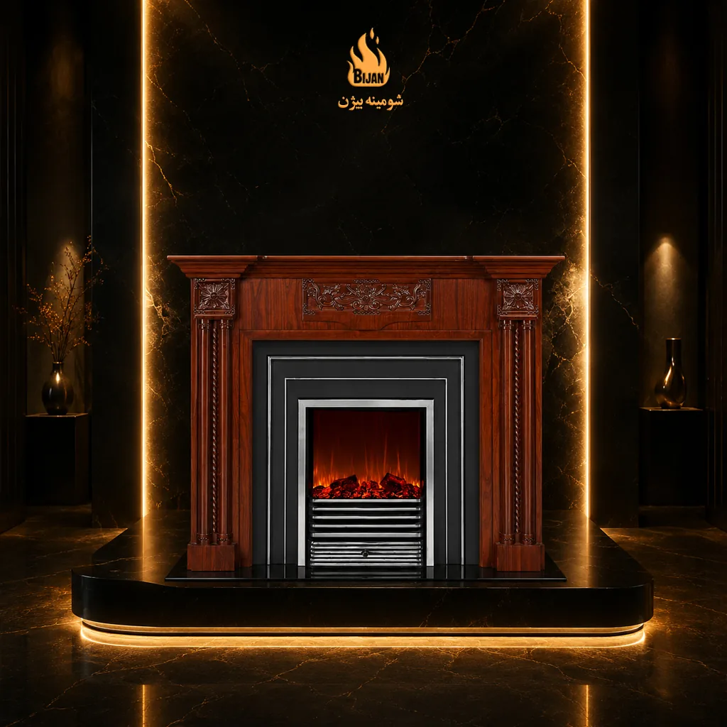 شومینه برقی B-150120-KATIA - طراحی خاص و لوکس - تصویر 2 از گالری